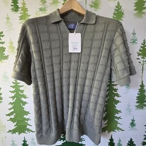 Free Planet Olive Textured Polo Shirt